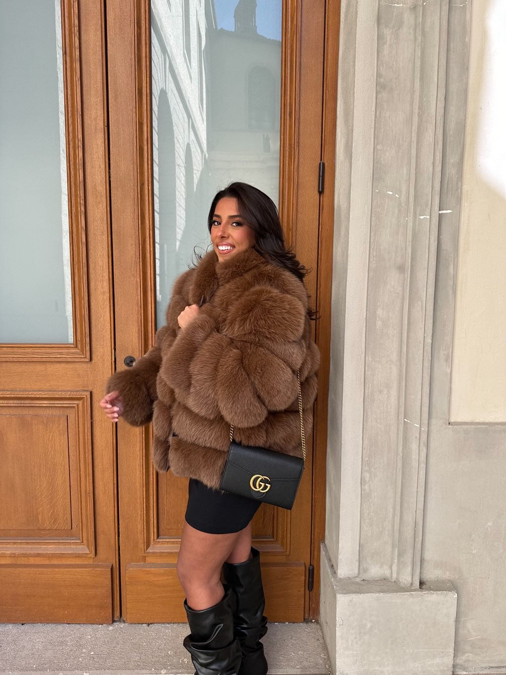 Fur zendaya marron