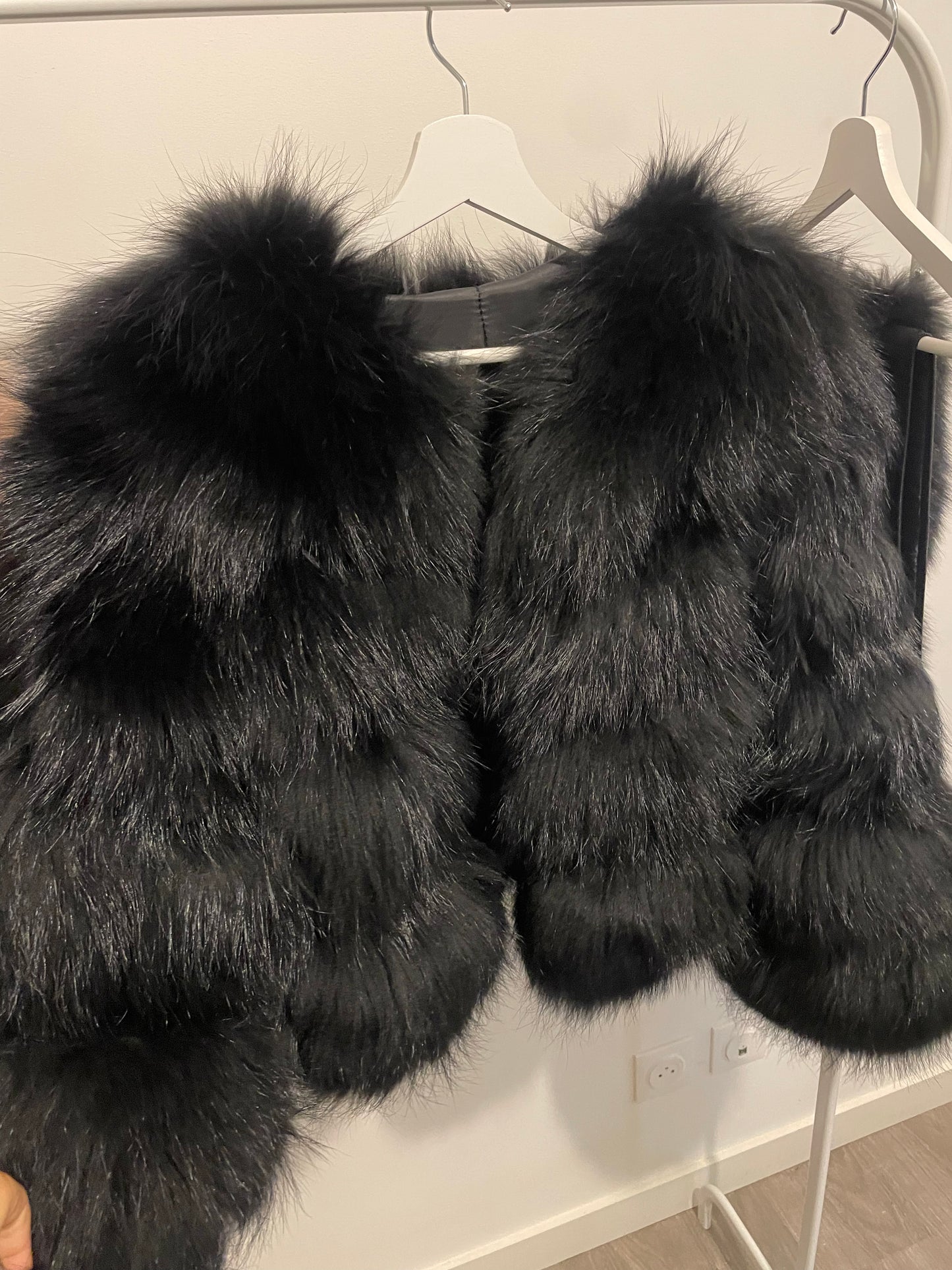 Fur black poile long