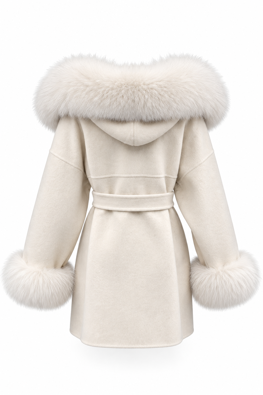 Cashmere coat manchettes
